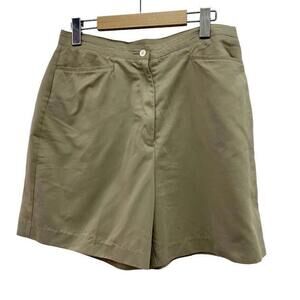 Ping Collection Womens Khaki Beige Pleated Golf Shorts Pockets Size 10​​
